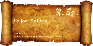 Major Szilas névjegykártya